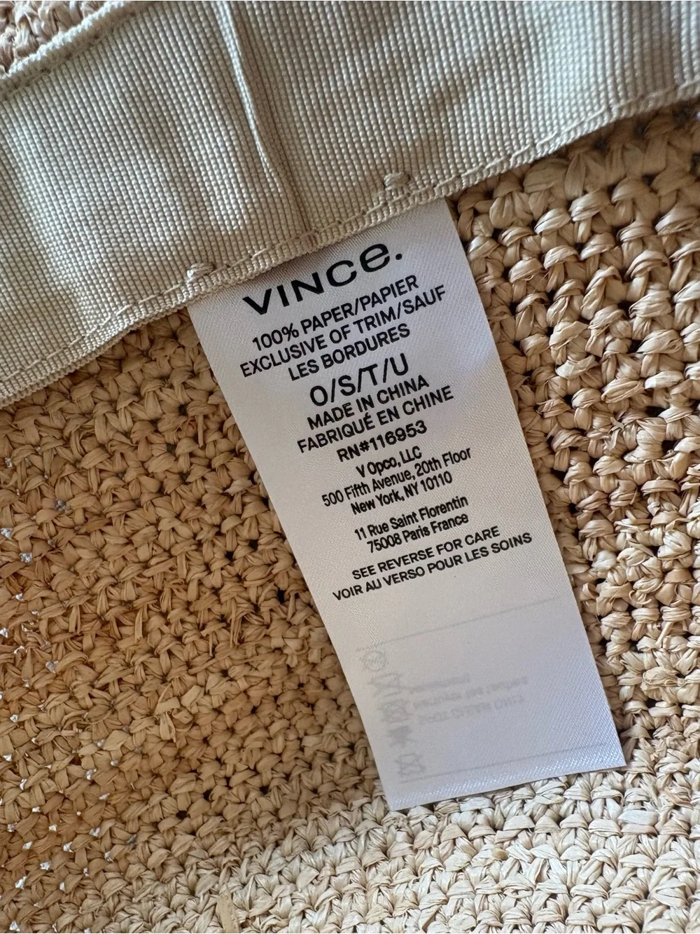 Vince straw bucket hat